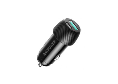 RavPower RP-VC030 Car Charger - PD 49W - 2 Ports USB A & C