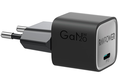 RAVPOWER GaN PD 20W Wall Charger Black-RP-PC1055