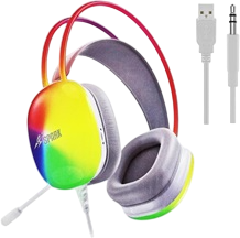 Spark Headphones 2 Socket+USB H104 RGB Head-White