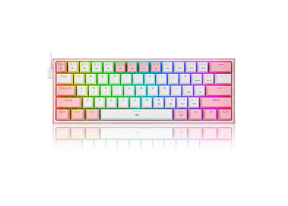 Redragon K.B K617 Rgb White/Pink Red Sw