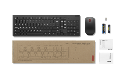 Lenovo Essential WLCombo KB/Mouse Gen2Arabic-Black