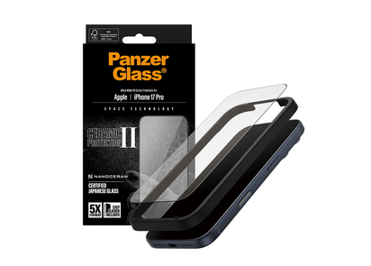 PanzerGlass Screen Protector iPhone 2025 6.3" 17 Pro | Ultra- Wide Fit w. EasyAligner